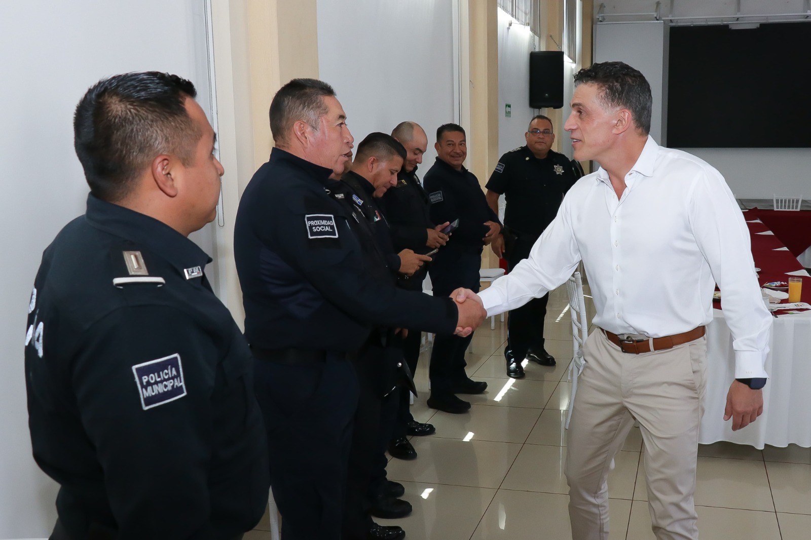 Se reúne el alcalde Alfonso Sánchez con mandos de la Dirección de Seguridad; refrenda su respaldo a la corporación